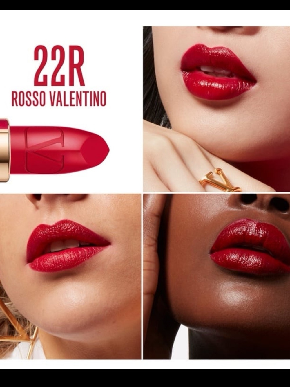 Valentino 22R satin Rosso Valentino Refillable Lipstick